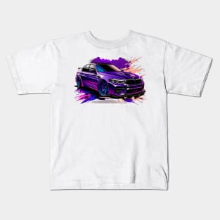 Purple sports car Kids T-Shirt